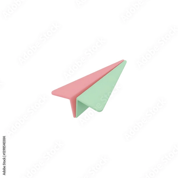 Obraz paper plane isolated on white background