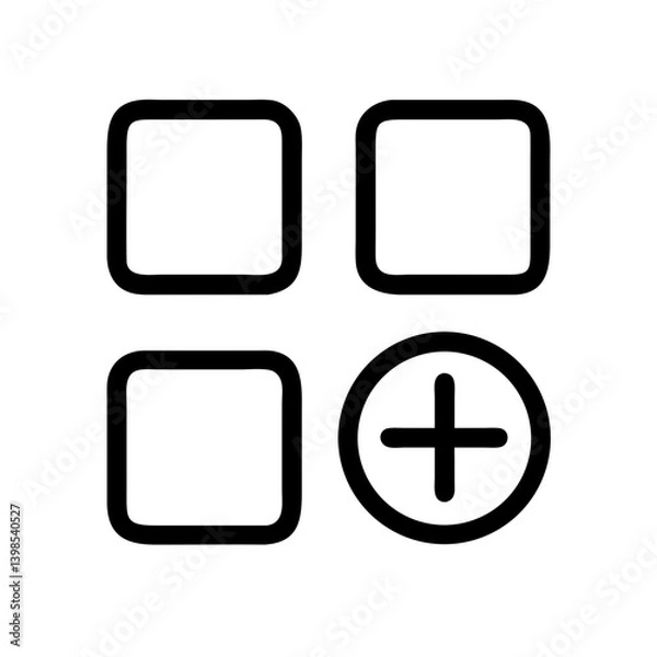 Obraz apps add  vector flat icon