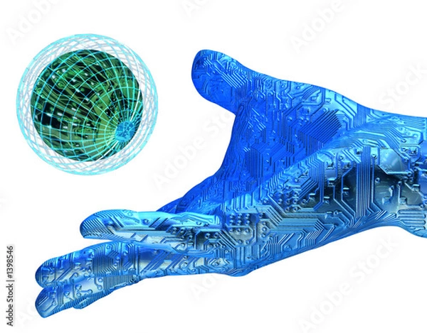 Obraz Technologia cyfrowej ręki