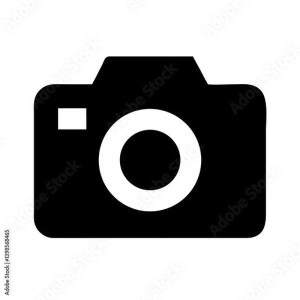 Fototapeta camera glyph  vector flat icon