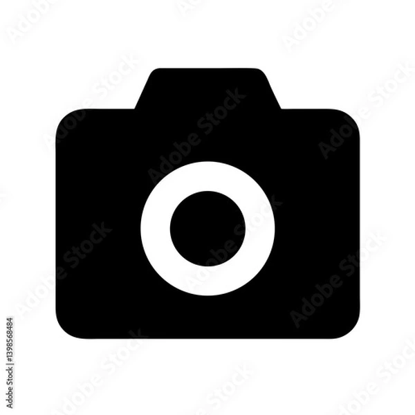 Obraz camera glyph  vector flat icon
