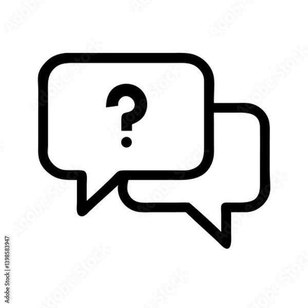 Fototapeta comment question  vector flat icon