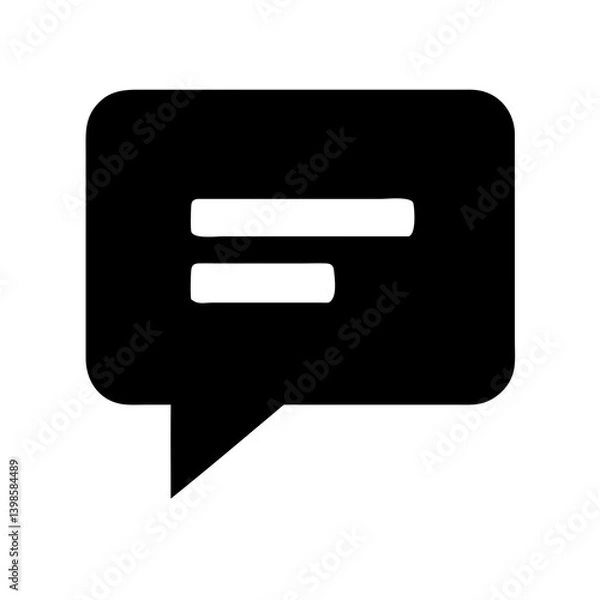 Obraz comments glyph  vector flat icon