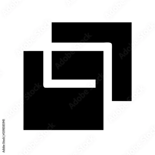 Fototapeta copy alt glyph  vector flat icon