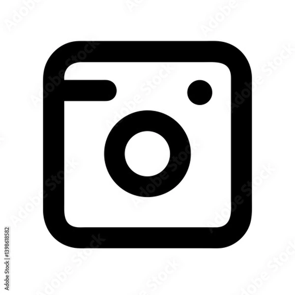 Fototapeta instagram free interface icon glyph  vector flat icon