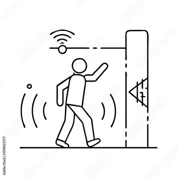 Fototapeta motion sensors icon, motion sensors vector illustration-simple illustration of motion sensors, perfect for motion sensors logos and icons