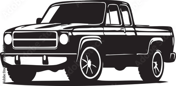 Fototapeta Side View Car Silhouette for Automotive Use

