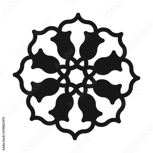 Obraz abstract symbol decorative ornament circle logo geometric shape for interior decoration design