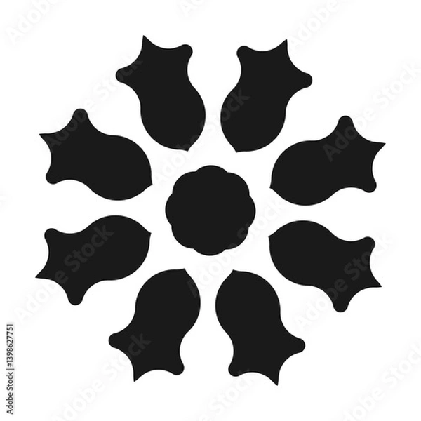 Obraz abstract symbol decorative ornament circle logo geometric shape for interior decoration design vector