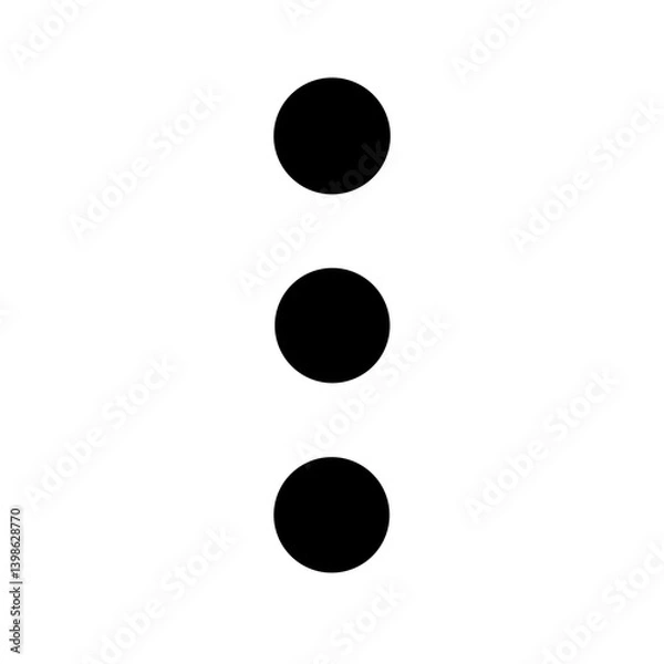 Fototapeta menu dots vertical  vector flat icon