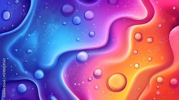 Obraz Abstract Liquid Flow, Vibrant Colors (1)