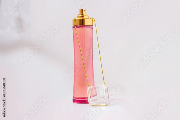 Obraz perfume bottle with white background