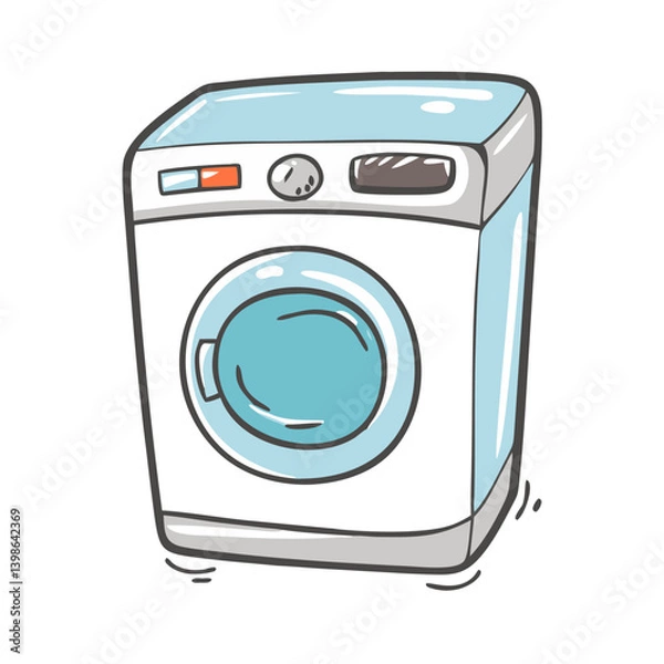 Fototapeta washing machine icon, washing machine vector illustration-simple illustration of washing machine, perfect for washing machine logos and icons