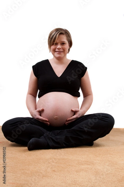 Fototapeta Happy expectant mother