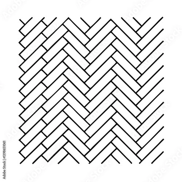 Obraz herringbone pattern icon, herringbone pattern vector illustration-simple illustration of herringbone pattern, perfect for herringbone pattern logos and icons