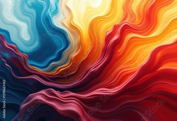 Fototapeta vibrant dynamic abstract shapes motion fluid colors movement pattern design art, texture, gesture, line, form, vibrancy, canvas, graphic, image, composition