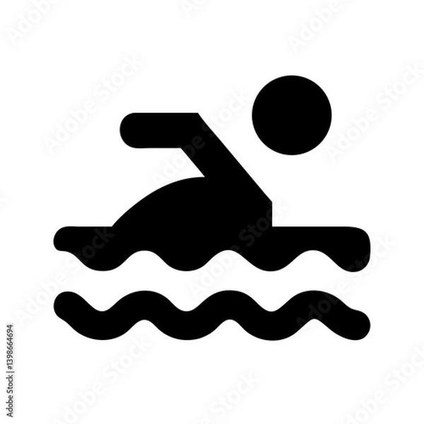 Obraz swimmer  vector flat icon