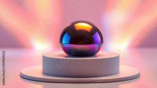 Obraz Podium with goods. Illustration