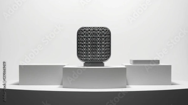 Obraz Podium with goods. Illustration