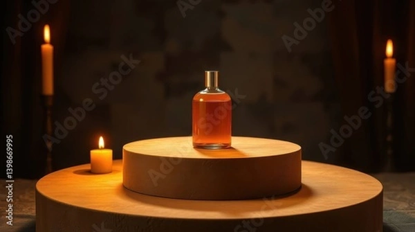 Obraz Podium with goods. Illustration