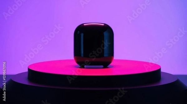 Obraz Podium with goods. Illustration