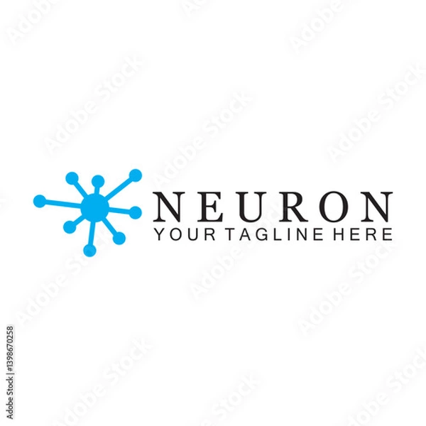 Fototapeta neuron logo vector icon vector illustration template design
