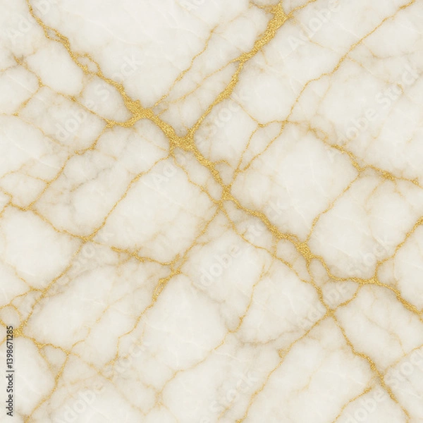 Obraz Marble texture pattern with gold veins and white background