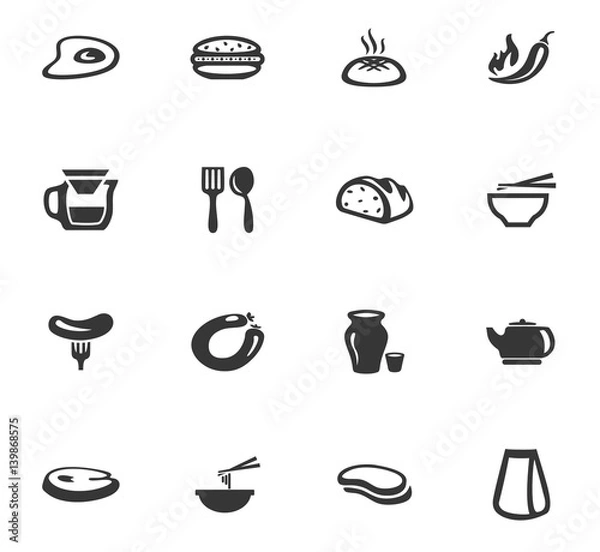 Obraz Food icons set