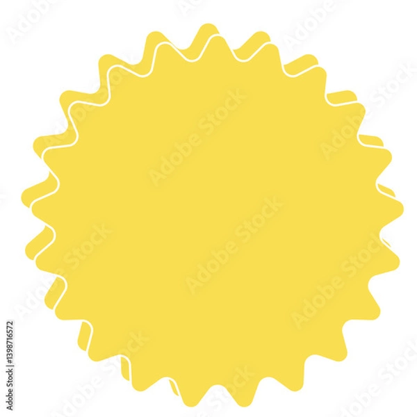 Fototapeta Bright Positive Frame Border Icon. Graphic Playful Colorful Background Symbol. Festive Simple Canvas Text Bubble. Happy Birthday Party Greeting Card Design Part. 