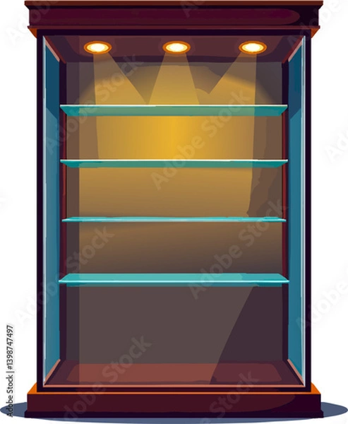 Obraz an illustration of a glass display case