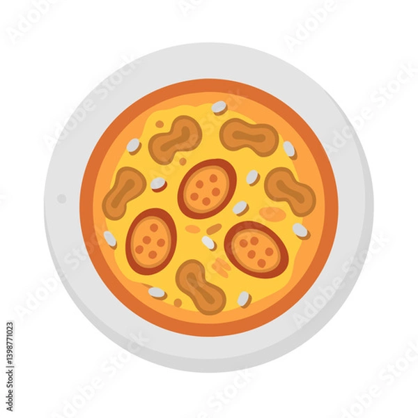 Fototapeta  Authentic Jordanian Chicken Maqluba Curry