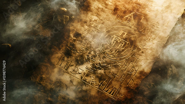 Fototapeta intricate arcane mystical symbols