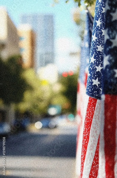 Obraz American Independence Day Flag