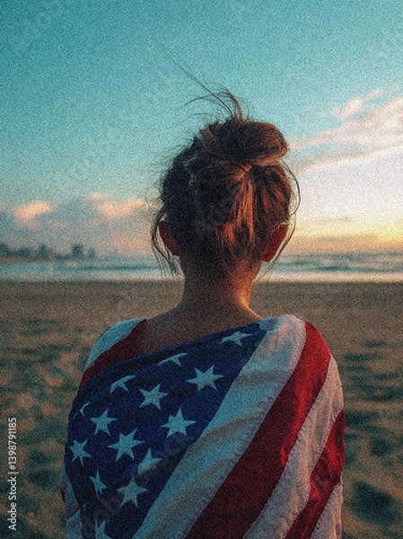 Obraz American Independence Day Flag