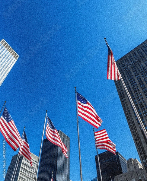 Obraz American Independence Day Flag