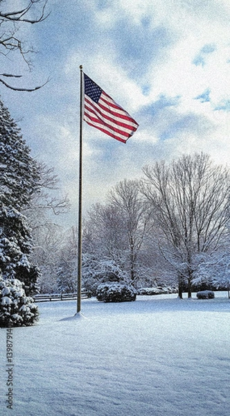 Obraz American Independence Day Flag