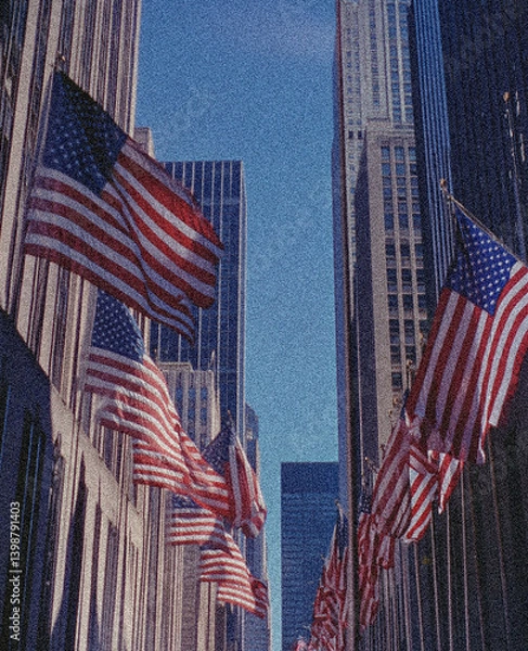 Obraz American Independence Day Flag