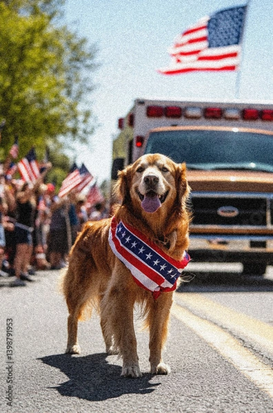 Obraz American Independence Day Flag