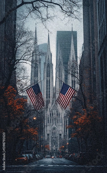 Obraz American Independence Day Flag