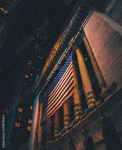 Obraz American Independence Day Flag