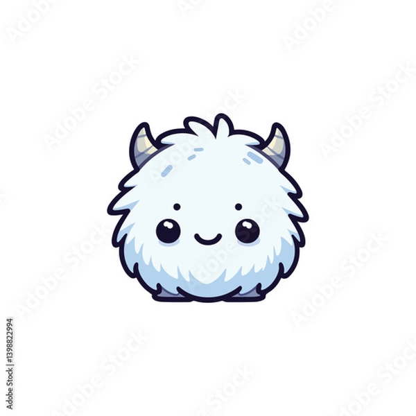 Obraz  kawaii yeti snowby vector