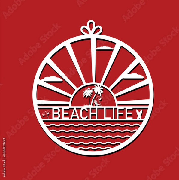 Obraz Summer SVG Laser Cut Vector Design 