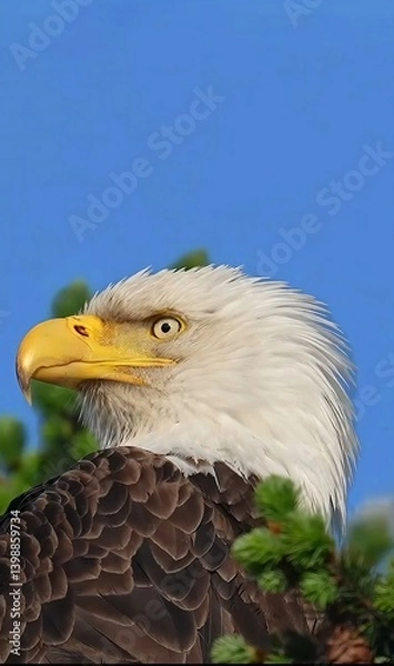 Obraz american bald eagle in flight