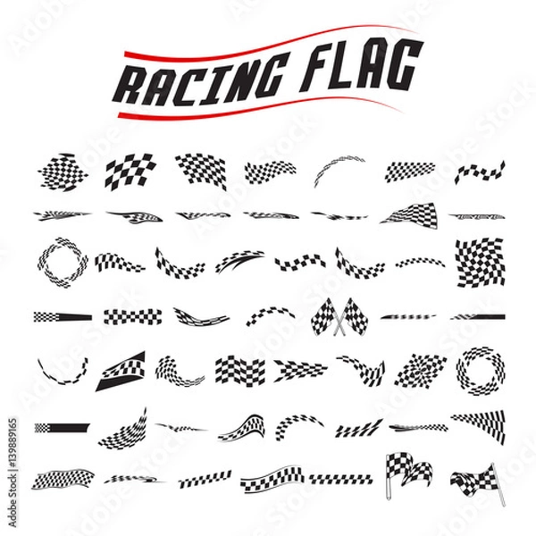 Obraz racing  flag set