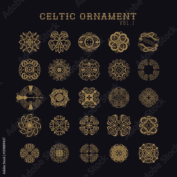 Fototapeta celtic ornament set