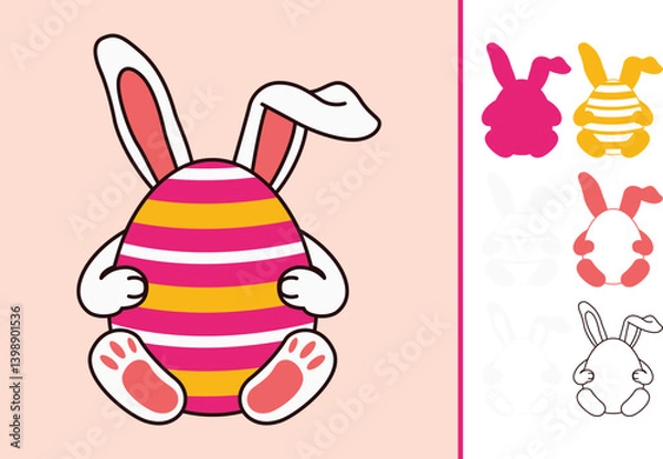 Fototapeta Easter Egg multilayered 3d paper craft design for crafting