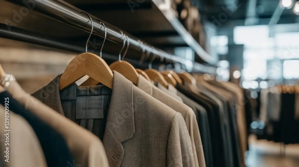 Obraz Stylish Suits Displayed in a Modern Retail Store