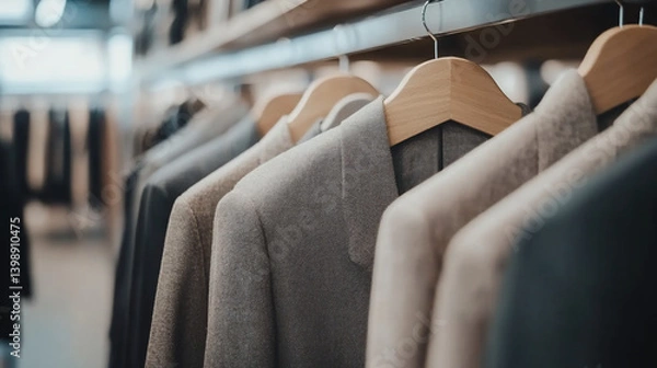 Obraz Stylish Suits Displayed in a Modern Retail Store