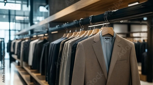 Obraz Stylish Suits Displayed in a Modern Retail Store