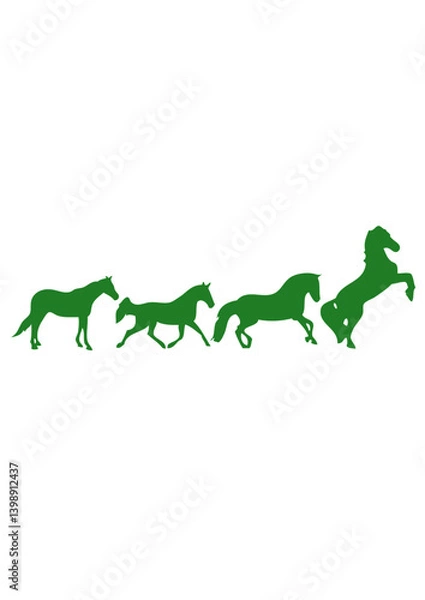 Fototapeta animation cheval chevaux